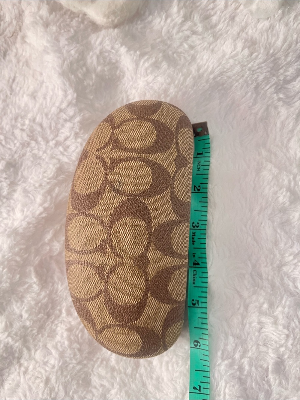 Coach Signature Brown Patterned Eyeglass Case